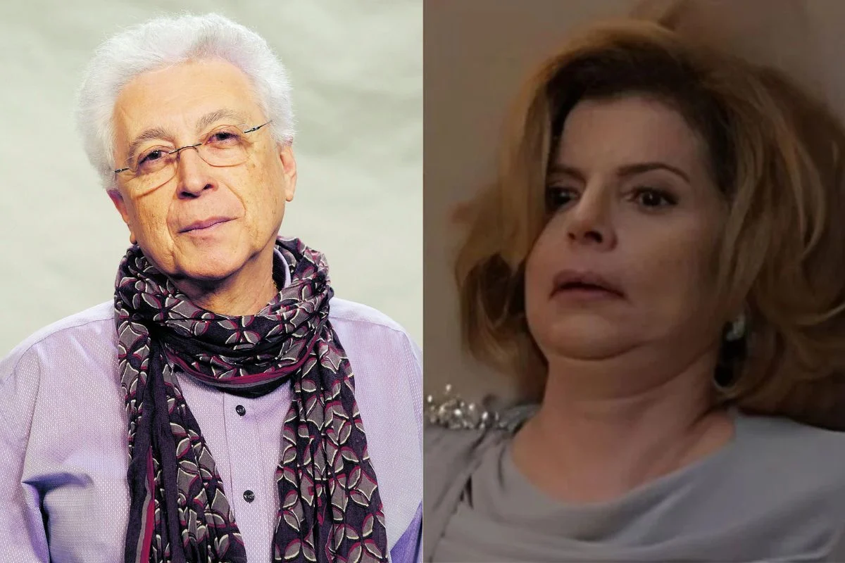 Aguinaldo Silva e Débora Bloch em Vale Tudo