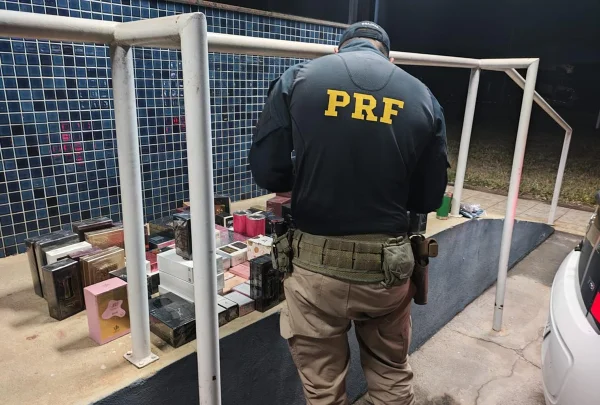 agente PRF mercadorias apreendidas