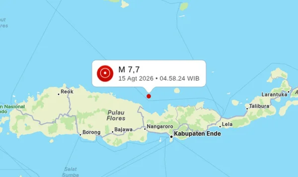 Captura de tela mostra terremoto na Indonésia - Metrópoles