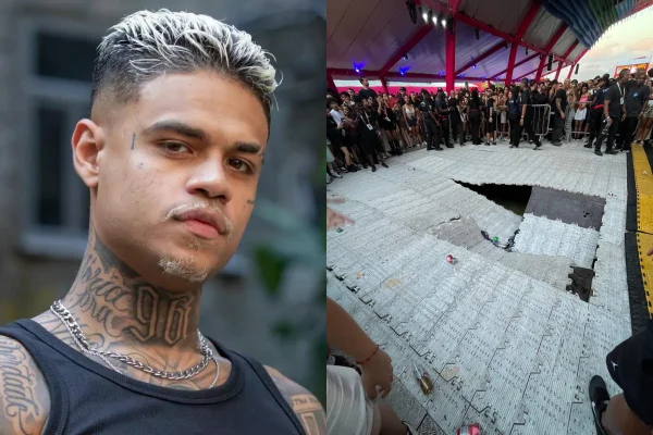 Show com MC Cabelinho e Filipe Ret é cancelado após estrutura ceder