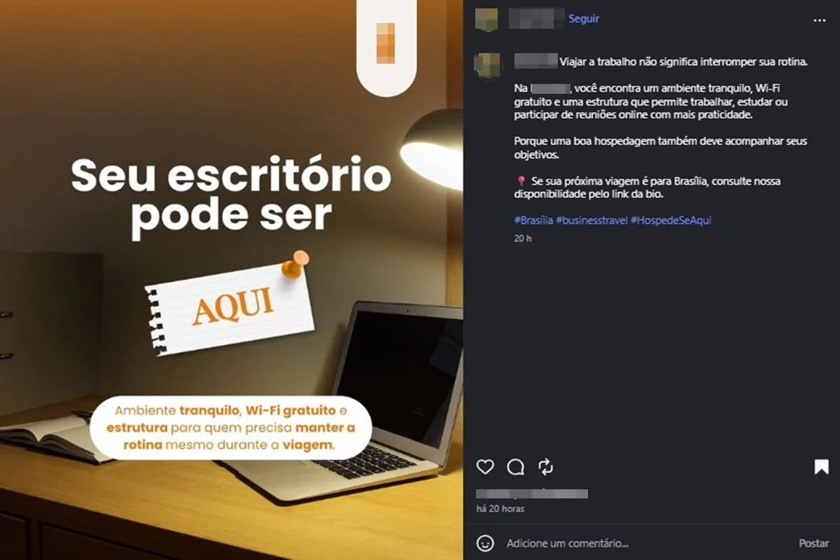 Nas redes sociais, o local ainda oferta o espaço como um lugar comercial Nas redes sociais, o local ainda oferta o espaço como um lugar comercial