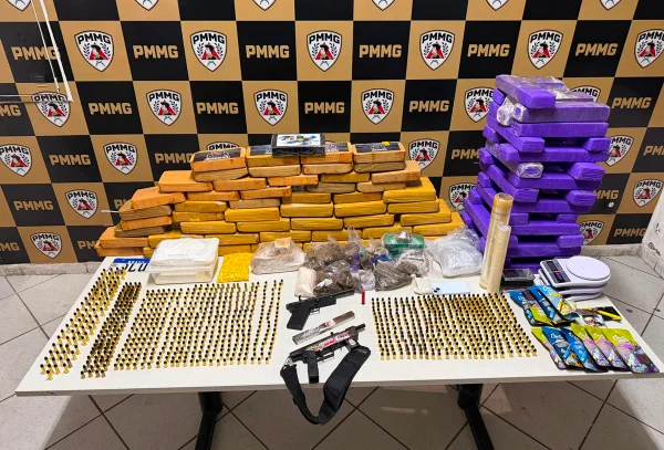 drogas e armas apreendidas Governador Valadares