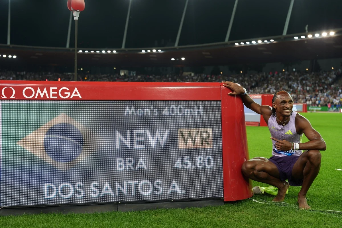 Alison dos Santos ao lado do recorde mundial Alison dos Santos ao lado do recorde mundial