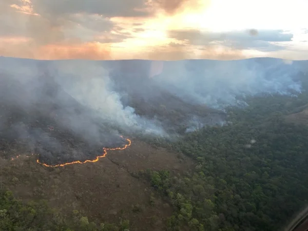 Incêndio na Chapada dos Veadeiros
