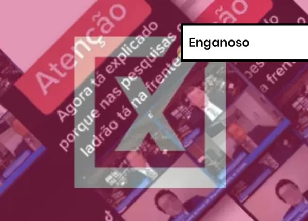 Imagem colorida de post enganoso