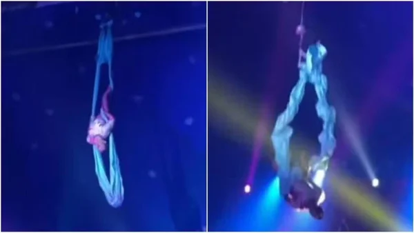 imagem colorida acrobata ferido circo ceara