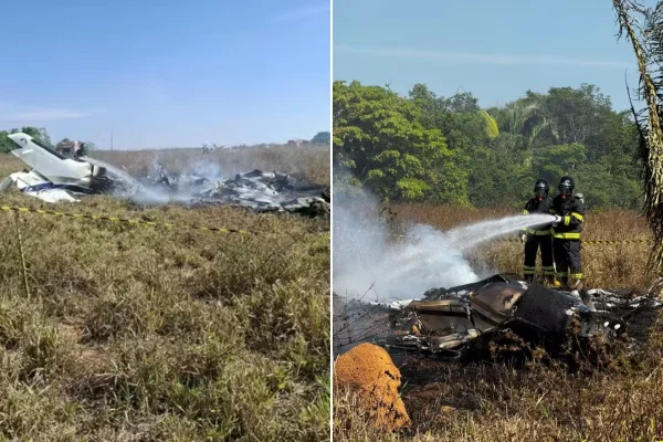 Avião cai em Mato Grosso e deixa três mortos