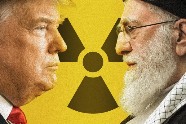 Imagem colorida mostra Donald Trump e o aiatolá Ali Khamenei - Metrópoles