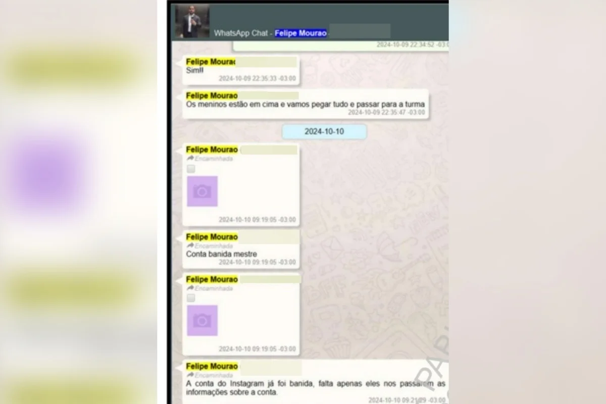 Segundo a investigação, “Os Meninos” teriam derrubado um perfil no Instagram que criticava um evento do Banco Master realizado em Londres Segundo a investigação, “Os Meninos” teriam derrubado um perfil no Instagram que criticava um evento do Banco Master realizado em Londres