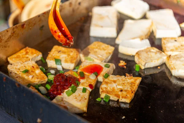 preparo de tofu