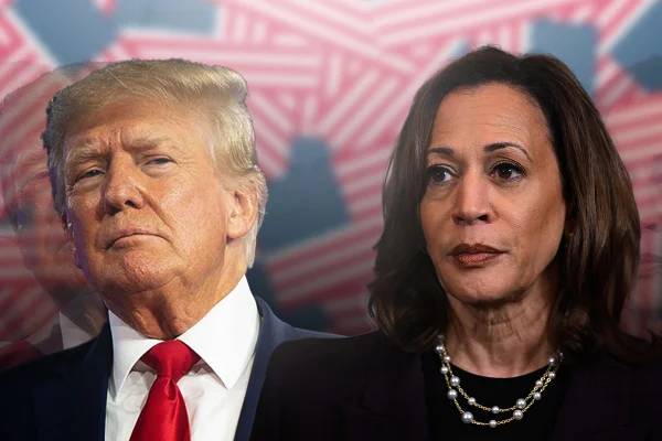 Imagem colorida de Kamala Harris e Donald Trump - Metrópoles