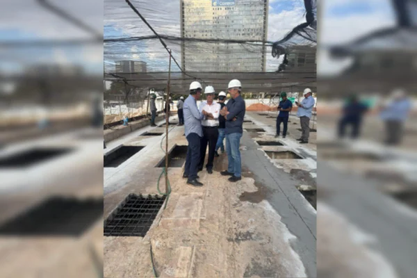 Imagem de viaduto em obras