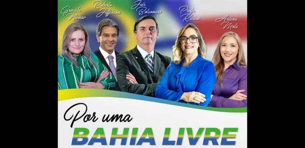 Propaganda eleitoral indevida, com Bolsonaro e Jefferson na imagem