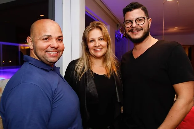Rodrigo Resende, Carine Cavalcanti e Rogério Midlej Rodrigo Resende, Carine Cavalcanti e Rogério Midlej