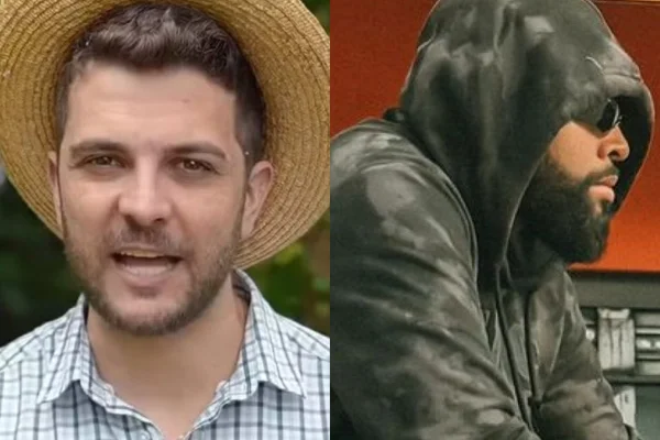 Montagem feita a partir de fotos das redes sociais de Badin, o Colono, e Nego Di - Metrópoles