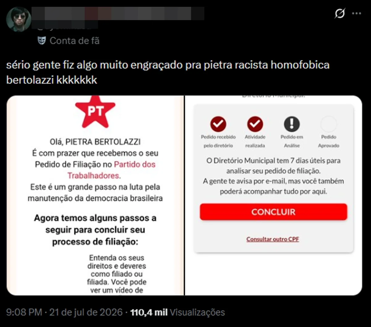 Fãs do BTS promovem série de ações contra Pietra Bertolazzi nas redes - imagem 2 Fãs do BTS promovem série de ações contra Pietra Bertolazzi nas redes - imagem 2