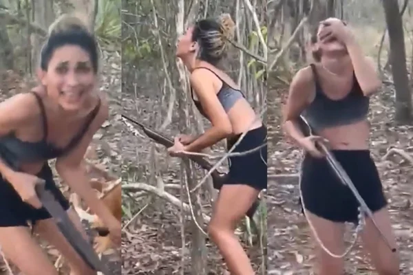 Eula Pereira da Silva é a mulher que aparece no vídeo matando uma onça
