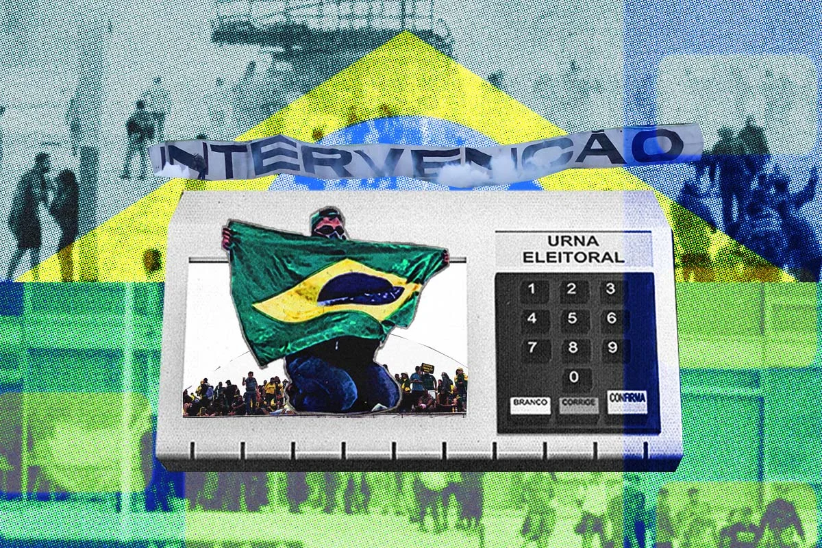 Imagem colorida faz uma representação de candidatos envolvidos no 8 de janeiro que disputam as eleições de 2026 | Metrópoles