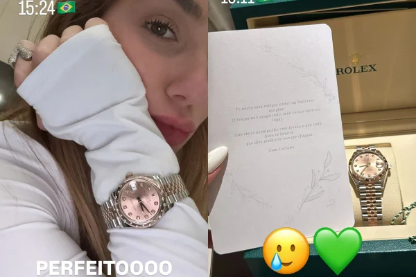 Virginia Fonseca ganha relógio de R$ 178 mil durante viagem a Dubai
