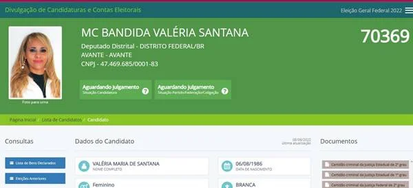 MC Bandida registra candidatura a deputada distrital pela terceira vez - destaque galeria MC Bandida registra candidatura a deputada distrital pela terceira vez - destaque galeria