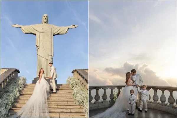 Mari Maria renova votos de casamento em cerimônia no Cristo Redentor