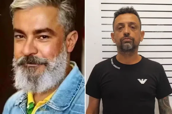Marcelo Gonçalves Cassola, à esquerda, policial civil morto. À direita, Carlos Antônio de Abreu Barrios, apontado pela Polícia Civil como o mandante da execução - Metrópoles