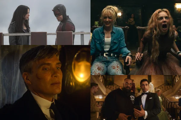 Montagem de imagens dos filmes e séries Peaky Blinders, Demolidor, Casamento Sangrento, Bait - Metrópoles