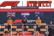 Max Verstappen, Lando Norris e Oscar Piastri formaram o pódio na Itália