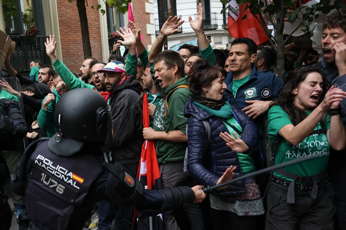 Manifestações em Madrid, Espanha Manifestações em Madrid, Espanha