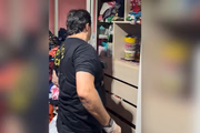 Fotos da busca e apreensão na casa do indíviduo 