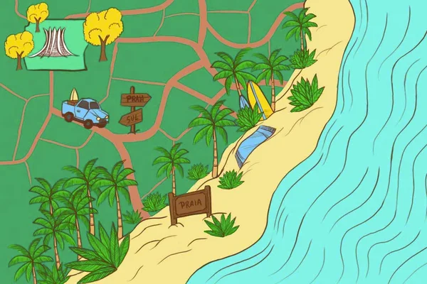 arte praias próximas a Brasília