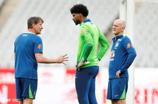 Foto colorida de Hugo Souza, da Seleção Brasileira - Metrópoles