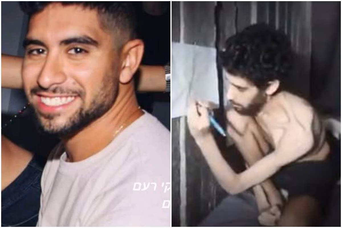 Imagem colorida de Evyatar David, refém do Hamas - Metrópoles