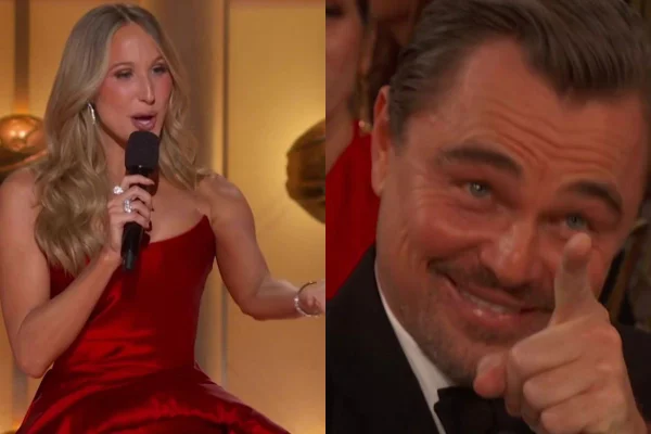 montagem de comediante e leonardo di caprio