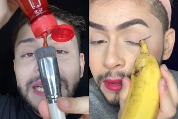 TikTok - maquiagem - banana