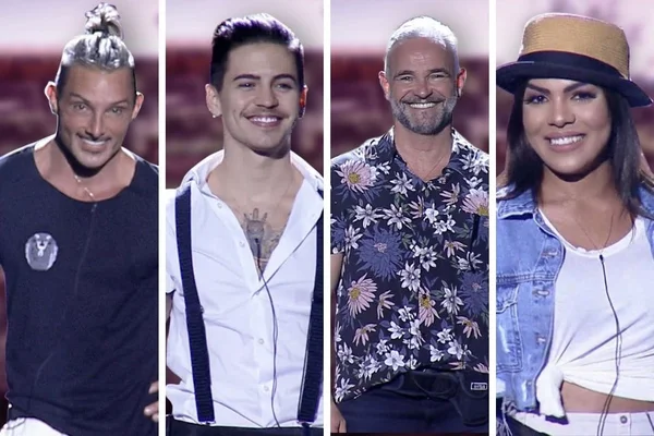 Juliano, Biel, Matheus e Tays na roça