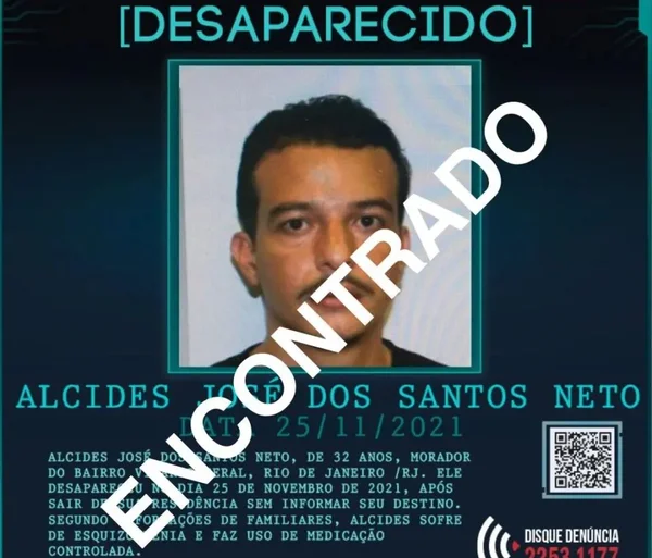 Cartaz de desaparecido de homem sumido há mais de um ano no RJ - Metrópoles