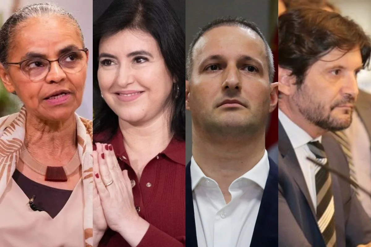 Marina Silva, Simone Tebet, Guilherme Derrite e André do Prado