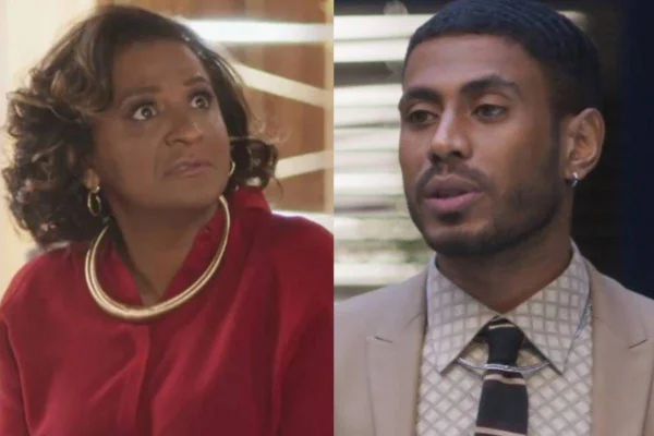 Montagem colorida de Martha e Leonardo, personagens na novela Cara e Coragem- Metrópoles