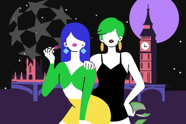 ilustração de garotas de programa