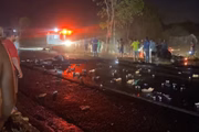Situação da rodovia após o acidente
