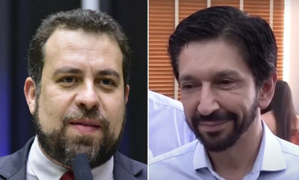 Montagem mostra os rostos de Guilherme Boulos e Ricardo Nunes lado a lado - Metrópoles