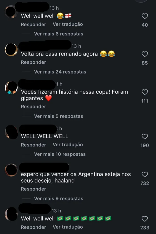 Copa: brasileiros invadem perfil de Haaland após eliminação da Noruega - destaque galeria Copa: brasileiros invadem perfil de Haaland após eliminação da Noruega - destaque galeria