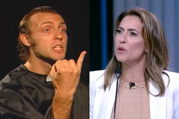 Padre Quemedo (Bruno Sutter) e Soraya Thronicke