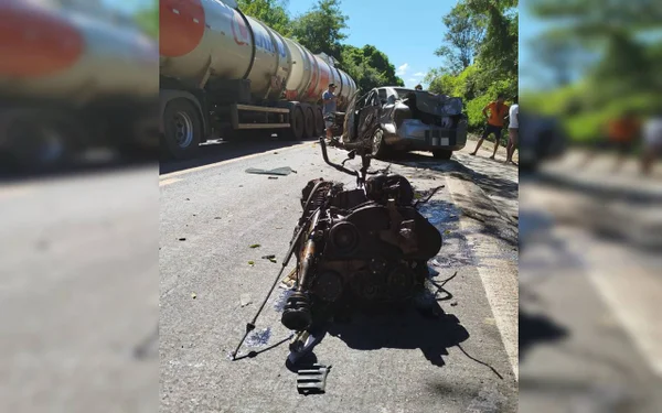 Motorista sobrevive a acidente que arrancou motor de carro. Veja fotos