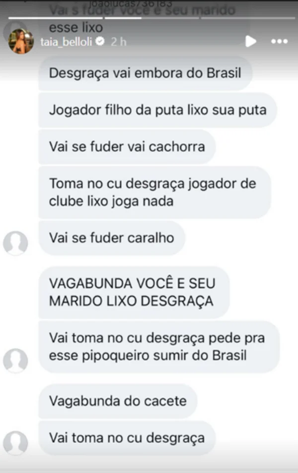 “Em que mundo estamos?”, diz esposa de Raphinha após expor xingamentos - destaque galeria “Em que mundo estamos?”, diz esposa de Raphinha após expor xingamentos - destaque galeria
