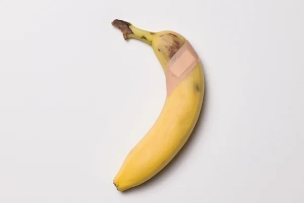 Foto de banana com curativo - Metrópoles