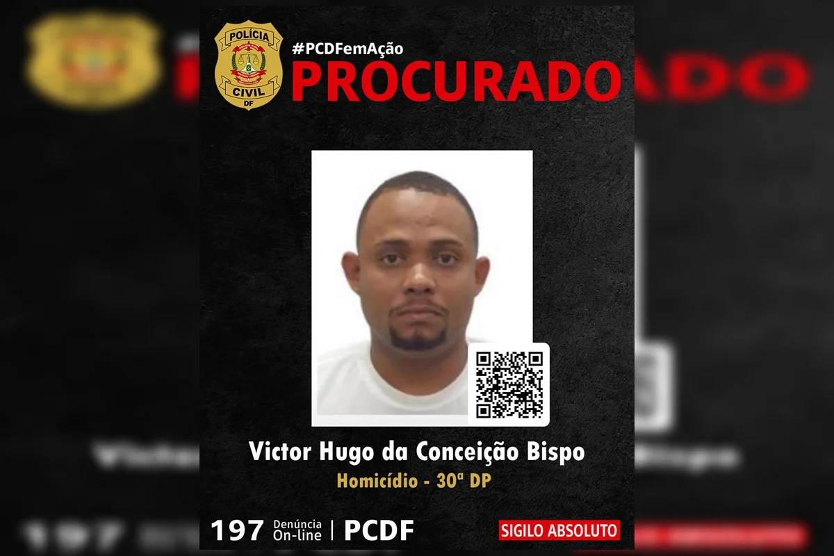Cartaz de procurado de Victor Hugo da Conceição Bispo Cartaz de procurado de Victor Hugo da Conceição Bispo
