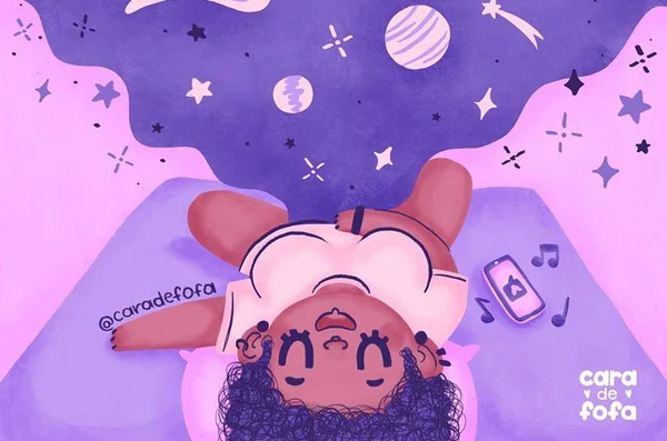 Ilustração mulher se masturbando