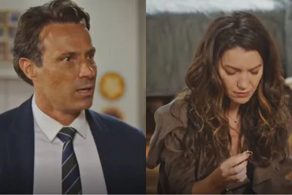 Foto colorida de Vênus (Nathalia Dill) e Mathias (Fernando Pavão), de Família é Tudo - Metrópoles